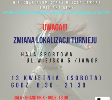 X OGÓLNOPOLSKI TURNIEJ TAŃCA O PUCHAR BURMISTRZA MIASTA JAWORA EMILIANA BERY